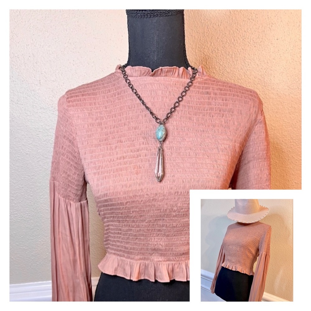 Pink(ish) top. Necklace & hat for sale also (sold separately)